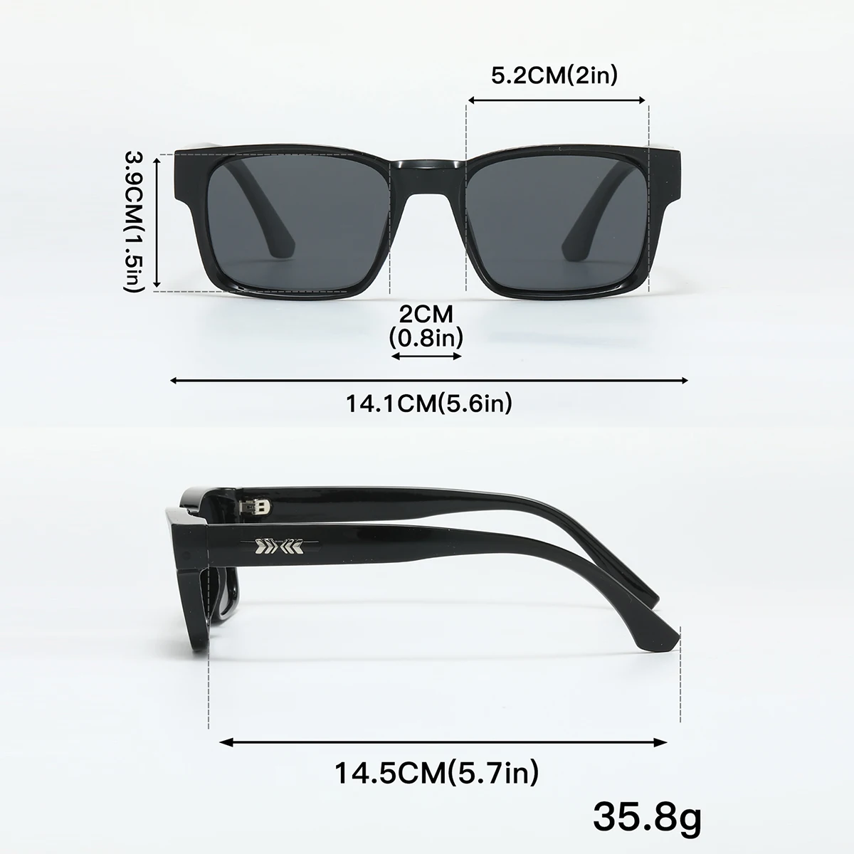 Unisex Square Polarized UV400 Sunglasses, For Travel, Outdoor, Driving - Image 4