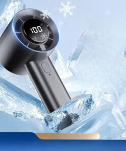 Portable Handheld Turbo Fan with LED Display, USB C Rechargeable, Long Run Time, High Speed